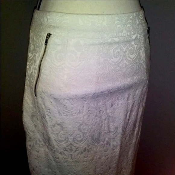 Nordstrom DE Collection white double zip pencil skirt - Picture 4 of 8